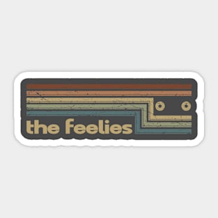 The Feelies Cassette Stripes Sticker